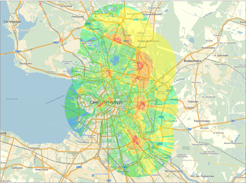 Карта покрытия теле2 спб и ленобласть